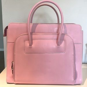McKlein Pink Leather Business Tote